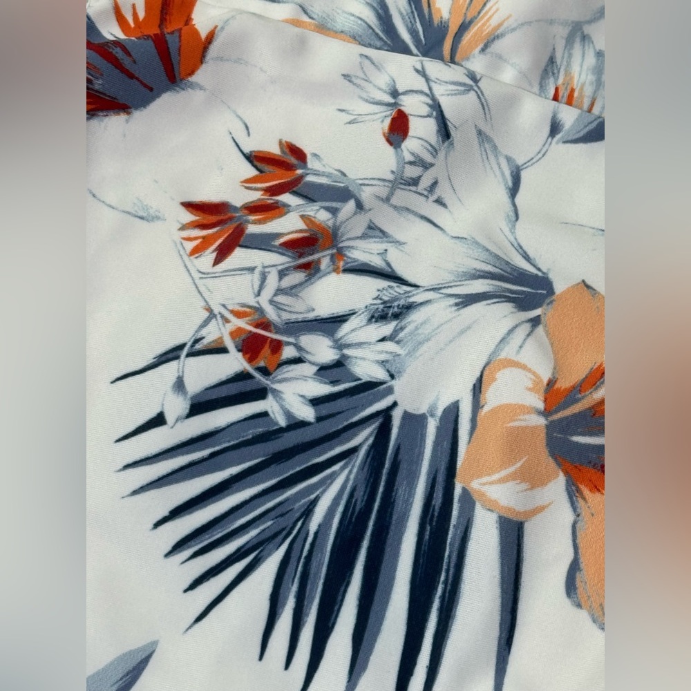 LSpace Fire Trippi Bird of Paradise 1 Piece Cut Out Halter Blue & Orange Swim 12 - Picture 8 of 8